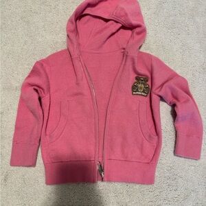 Burberry Kids Rose Pink Zip-Up Hoodie